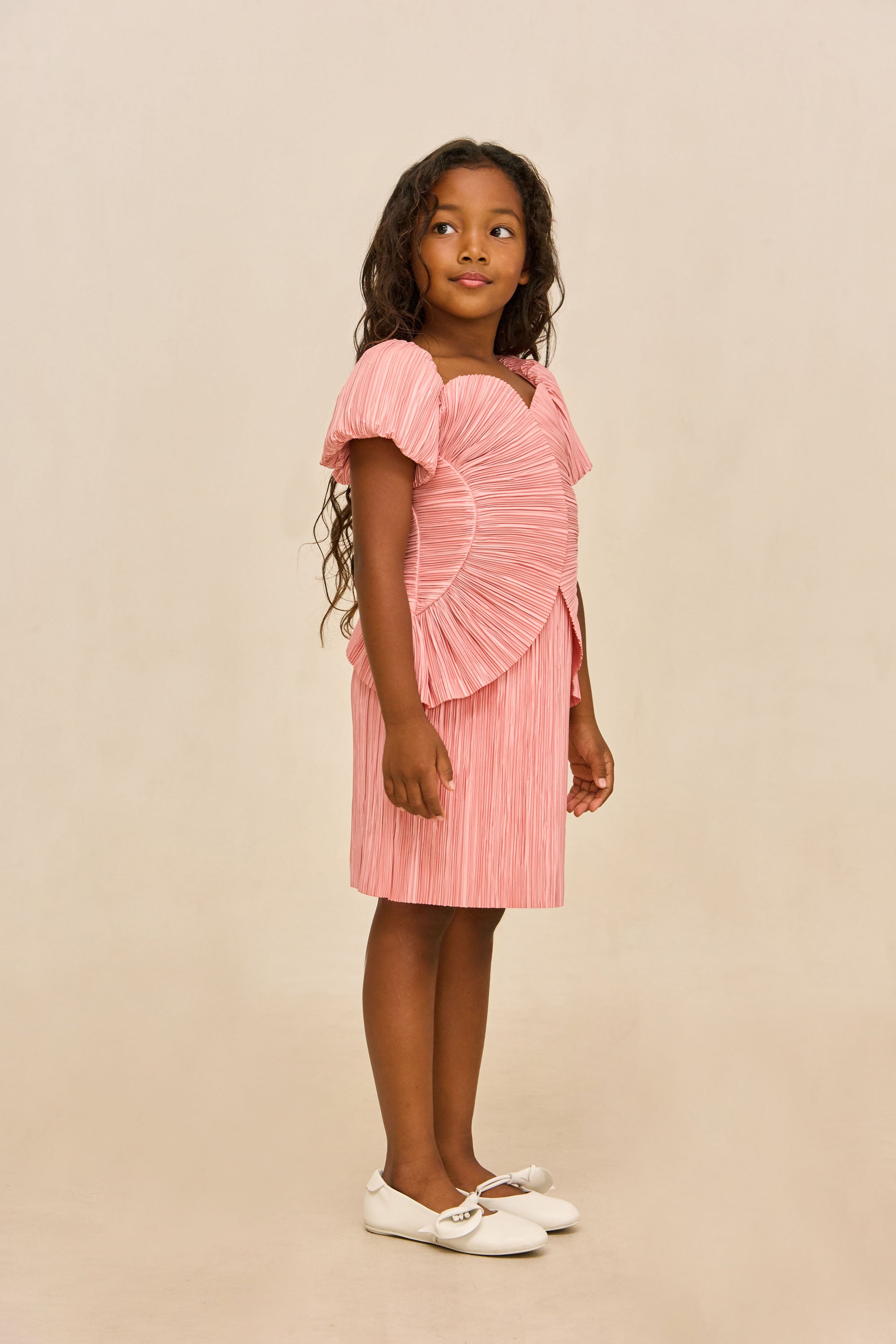 KIDS CHARLIQUE DRESS - PETAL PINK