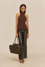 RHENEA LEATHER PANT - WREN