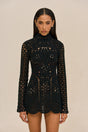 JEMMA CROCHET DRESS - BLACK