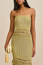 MORGAN CROCHET GOWN - GOLD