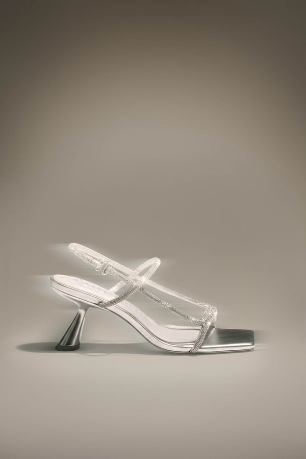 REINA RHINESTONE SANDAL - CLEAR