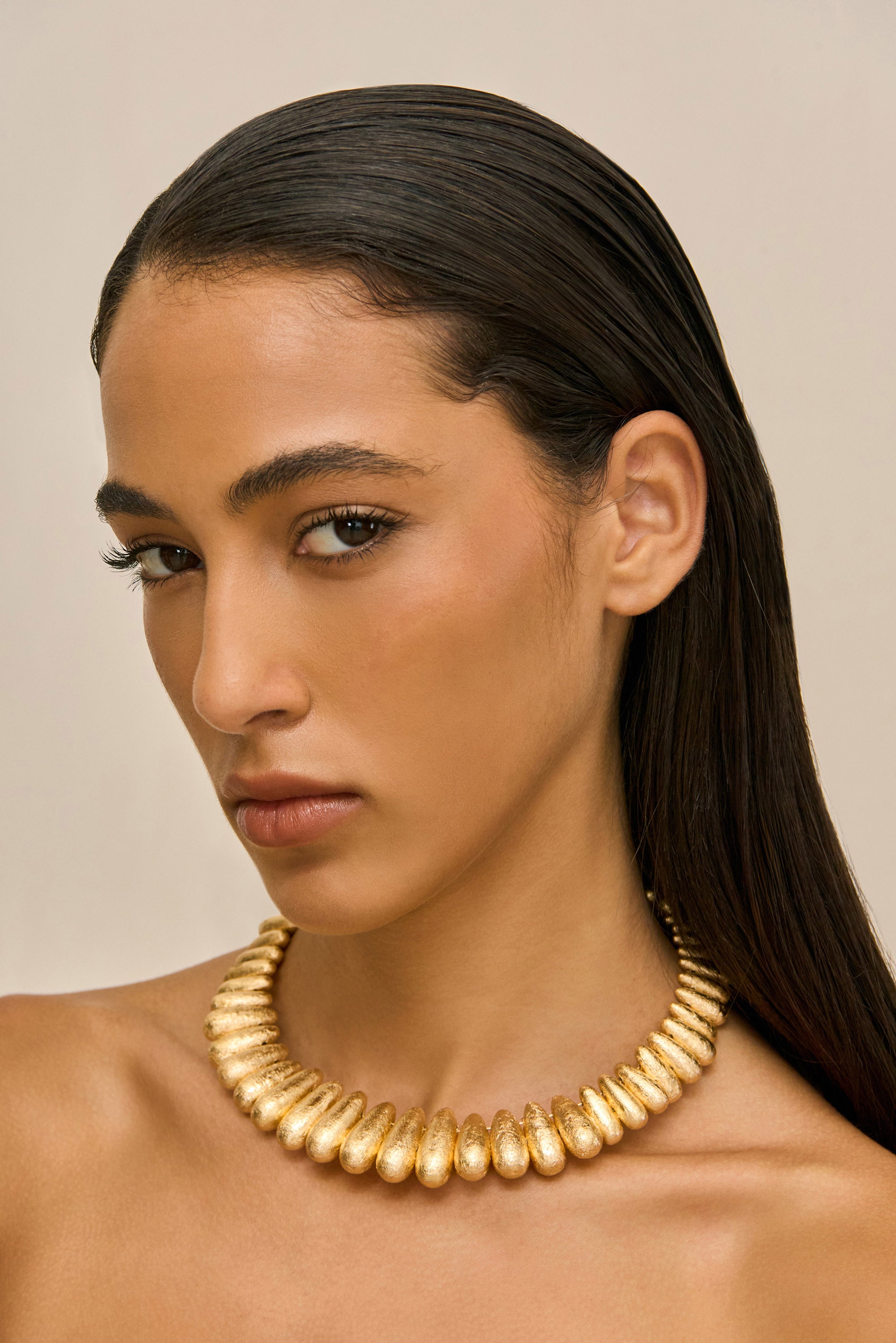 ALLEGRA CHOKER - GOLD FOILED WOOD