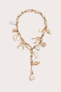 ASTRID CHARM NECKLACE - BRUSHED BRASS