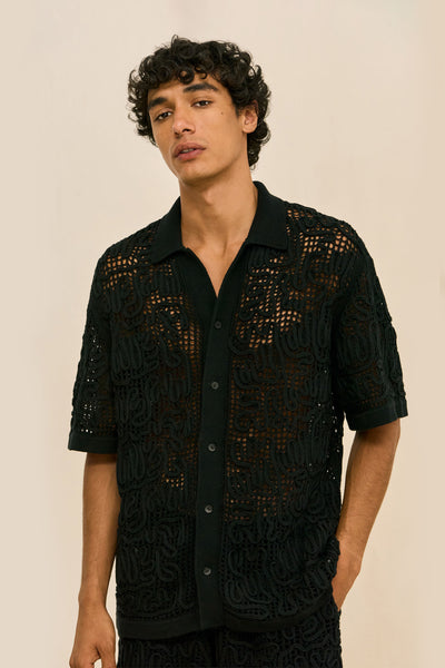 BOHOL CROCHET SHIRT - BLACK – CULT GAIA