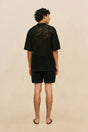 BOHOL CROCHET SHIRT - BLACK