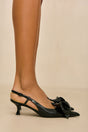 CALLA KITTEN PUMP - BLACK