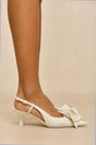 CALLA KITTEN PUMP - ANTIQUE WHITE