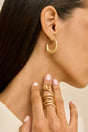 CALLA WAVY RING - BRUSHED BRASS