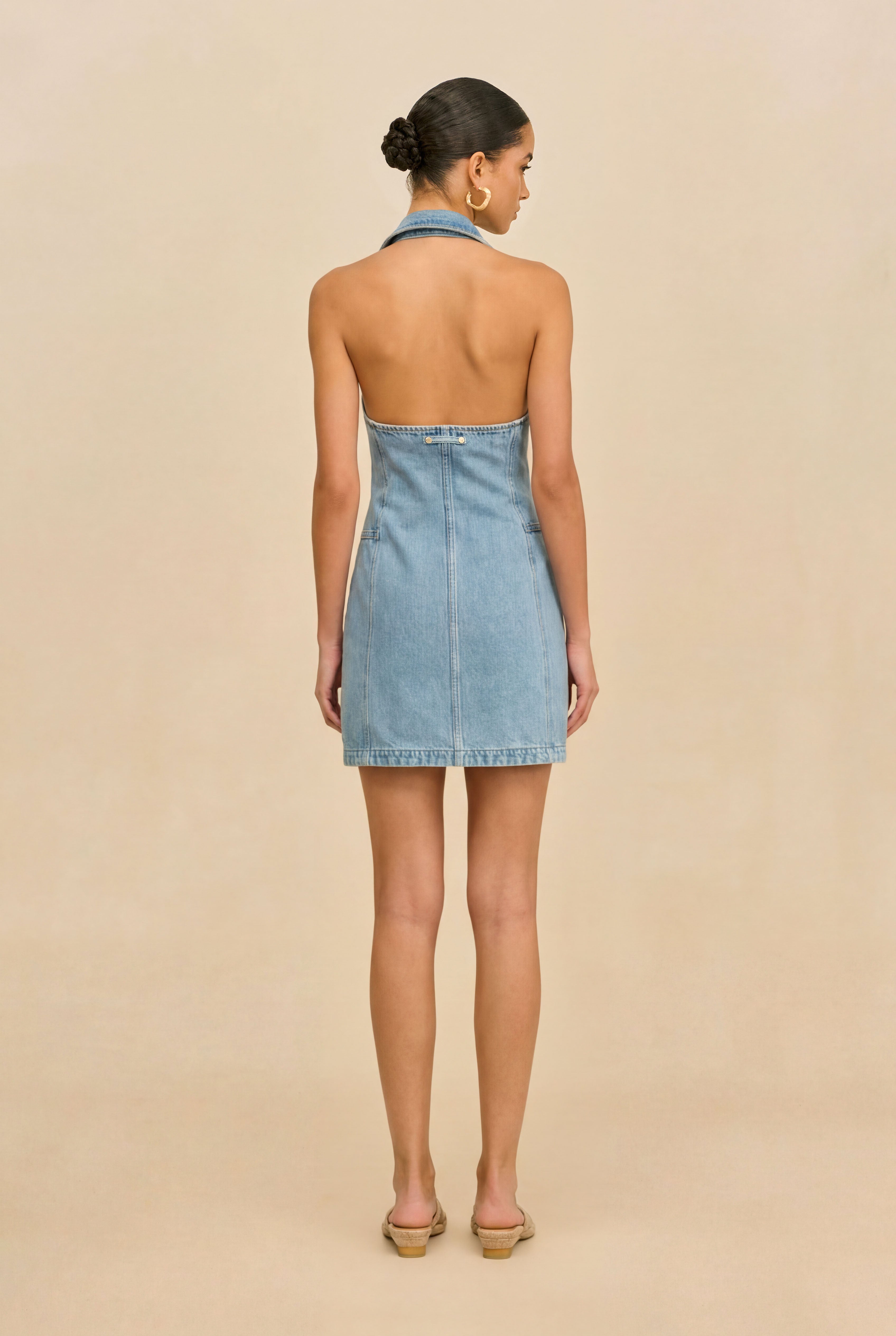 cult gaia denim dress ALESSANDRA JEAN TOP