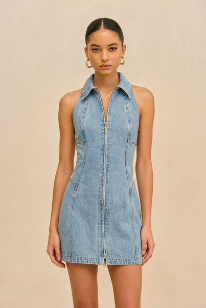 CHARO DENIM DRESS - VINTAGE BLUE