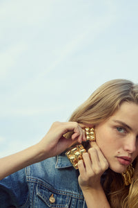 FLORAH CLUTCH - ANTIQUE BRASS