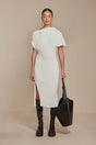 NAUNET KNIT DRESS - OFF WHITE