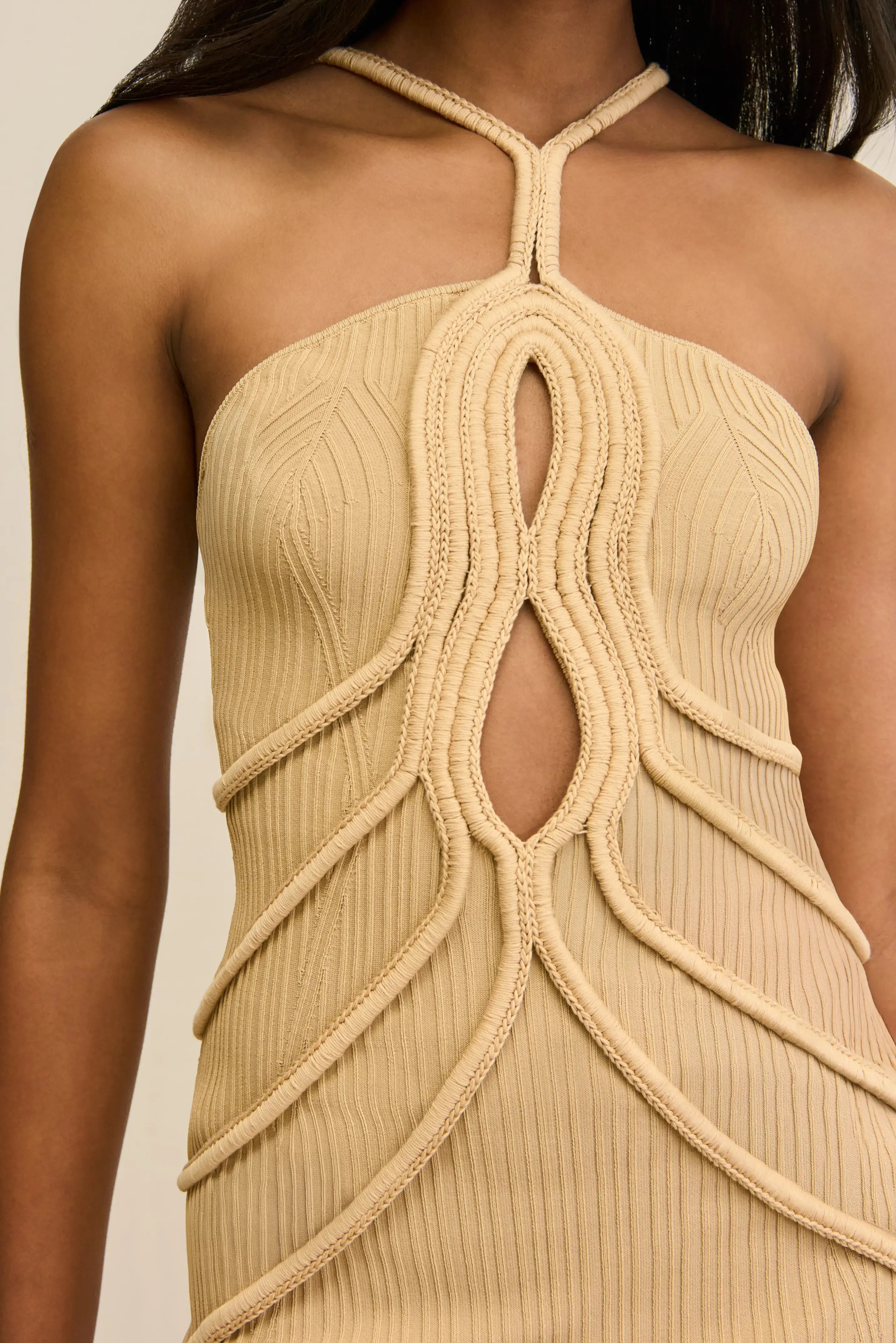 AVERY KNIT DRESS - SAND