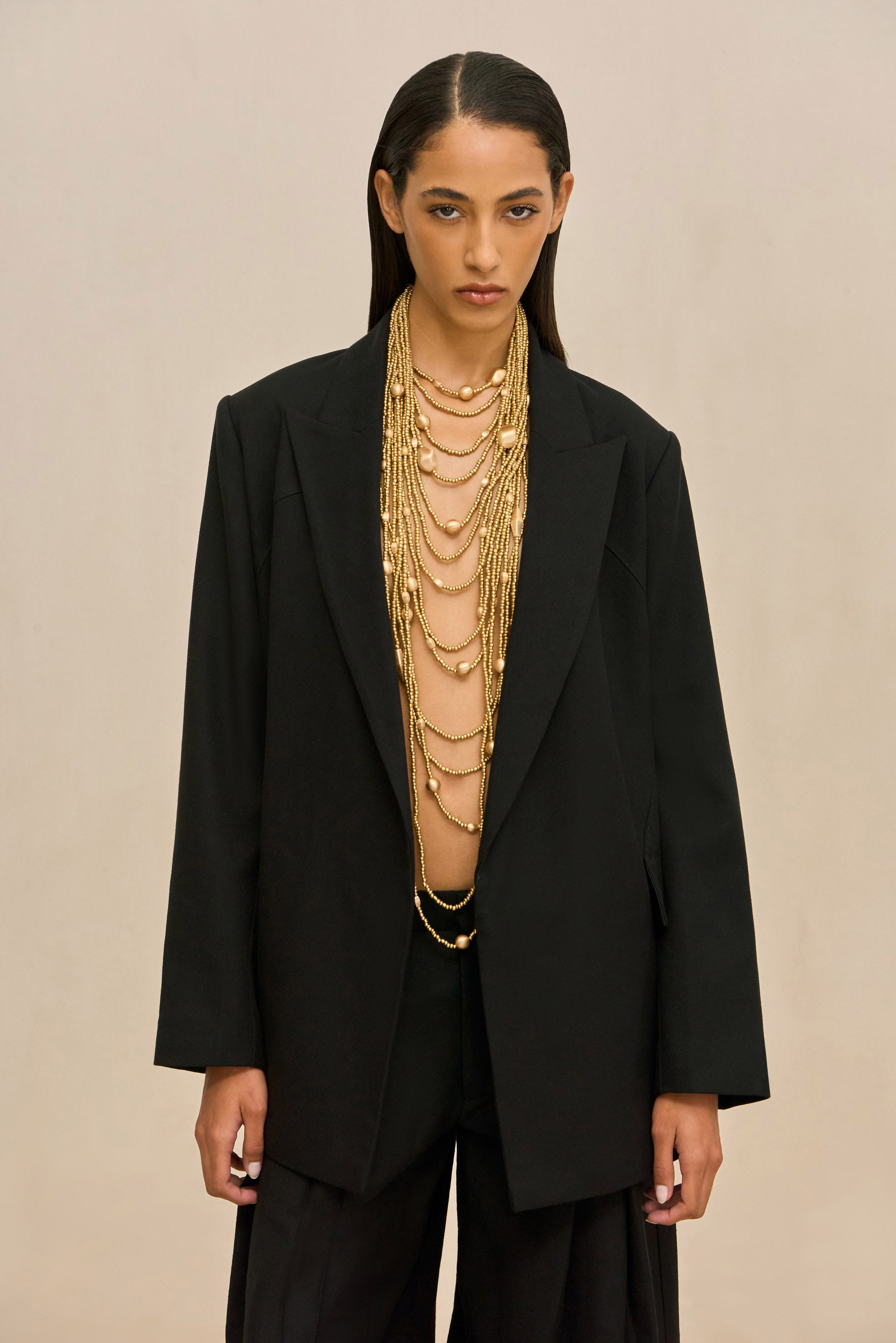 EDIE NECKLACE - BRUSHED BRASS