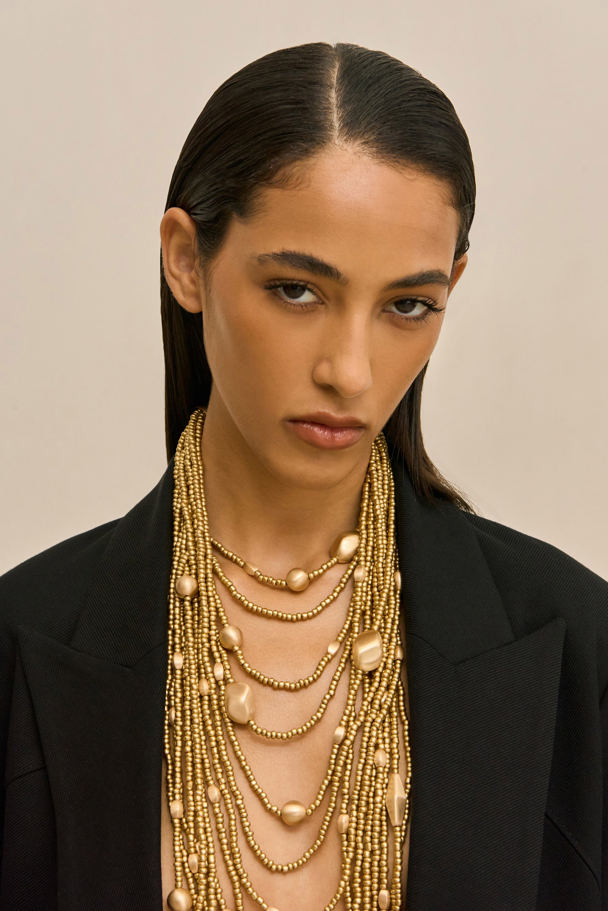 EDIE NECKLACE - BRUSHED BRASS