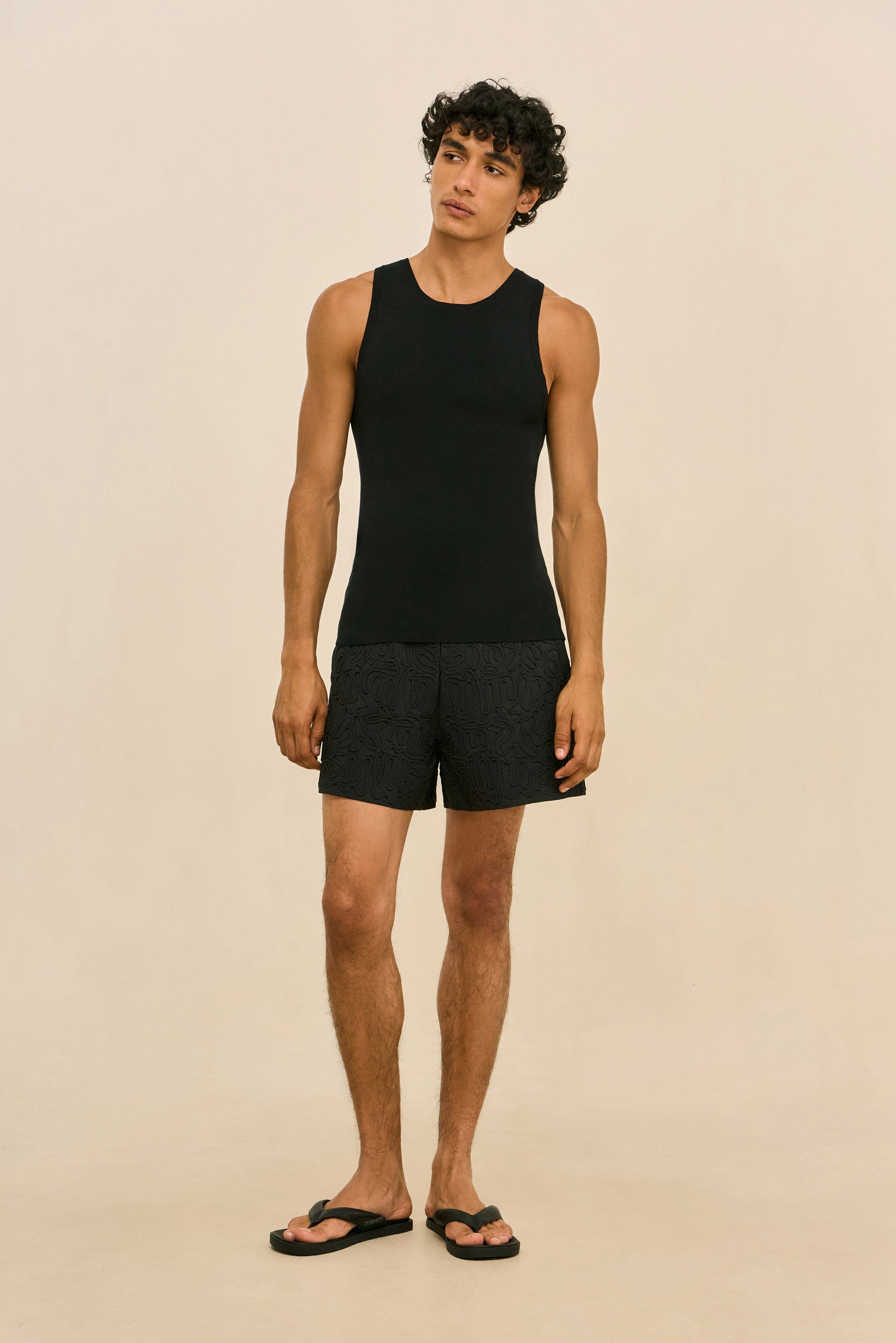 KHAI SWIM SHORT - BLACK