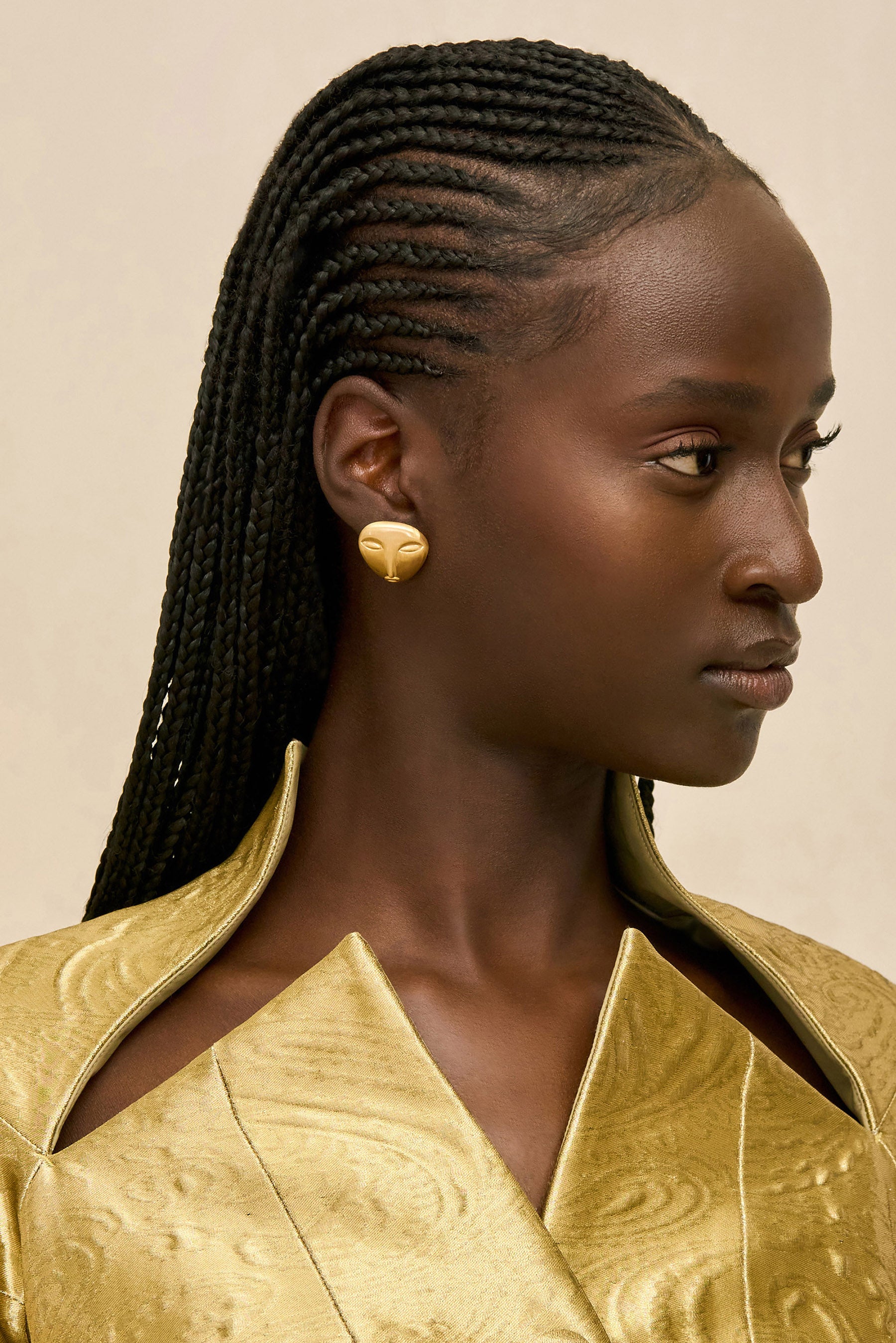 EVE EARRING - BRUSHED BRASS