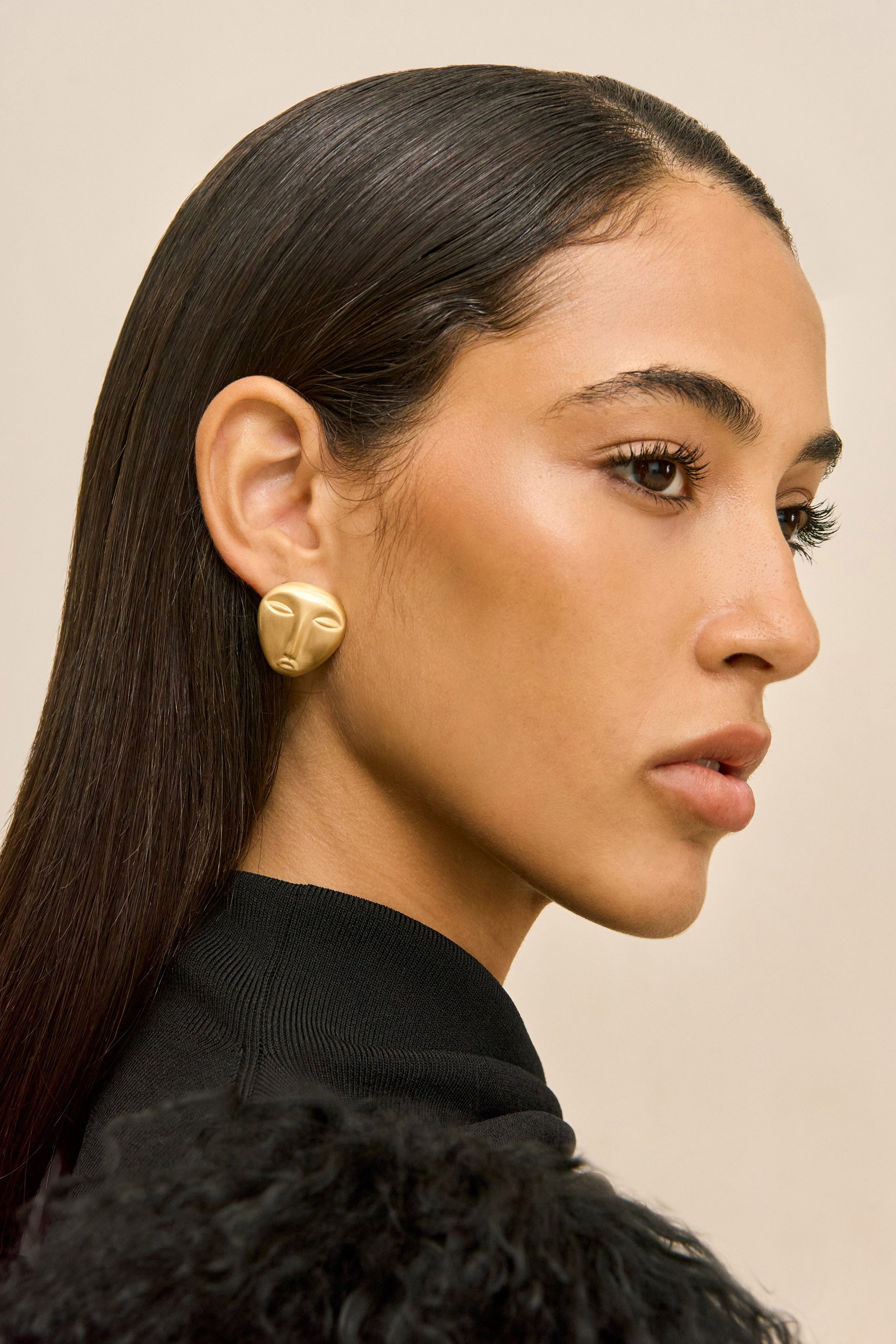 EVE EARRING - BRUSHED BRASS