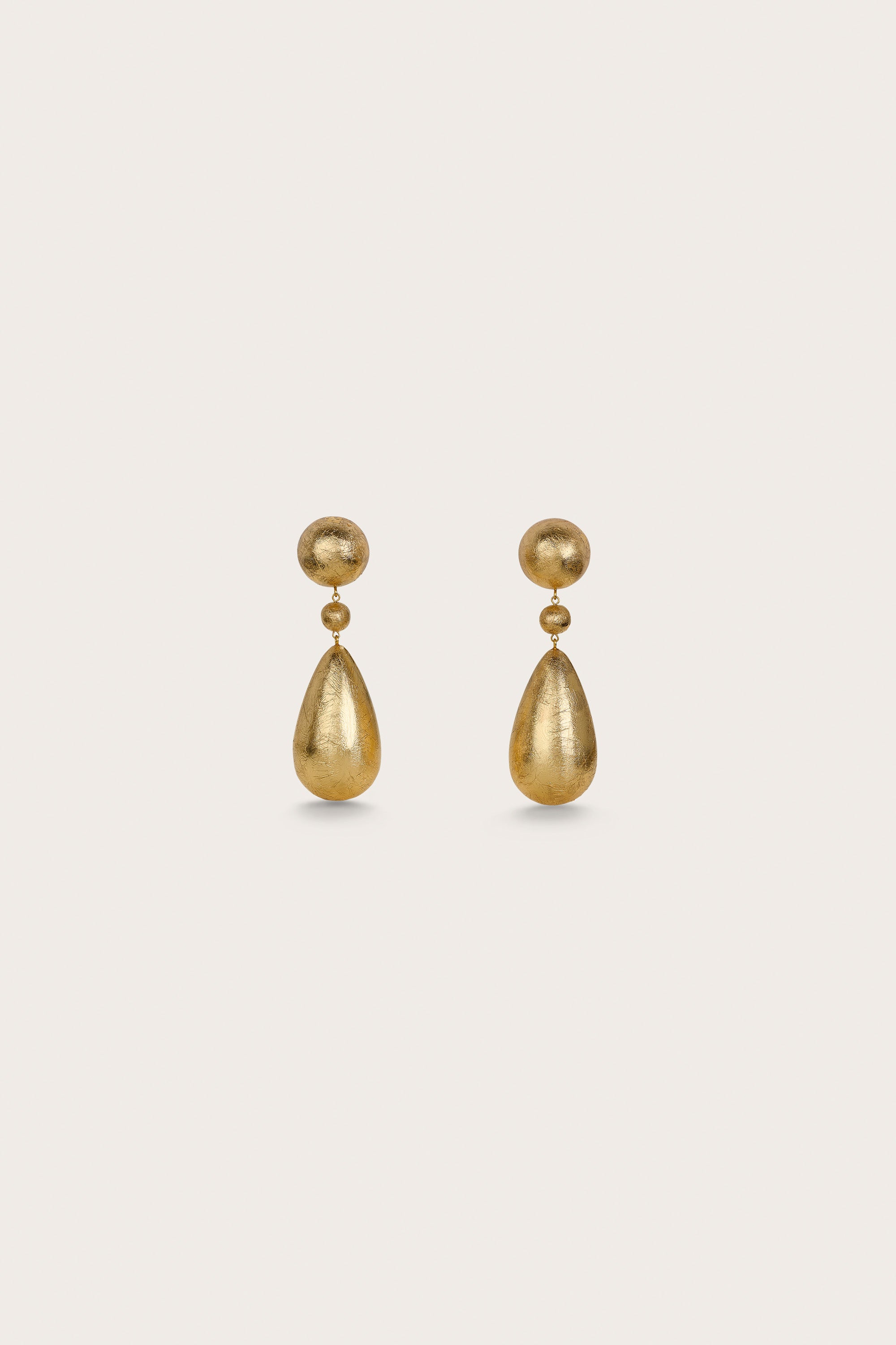 EVIANA EARRING - GOLD FOILED WOOD