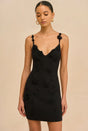 FLORA KNIT DRESS - BLACK