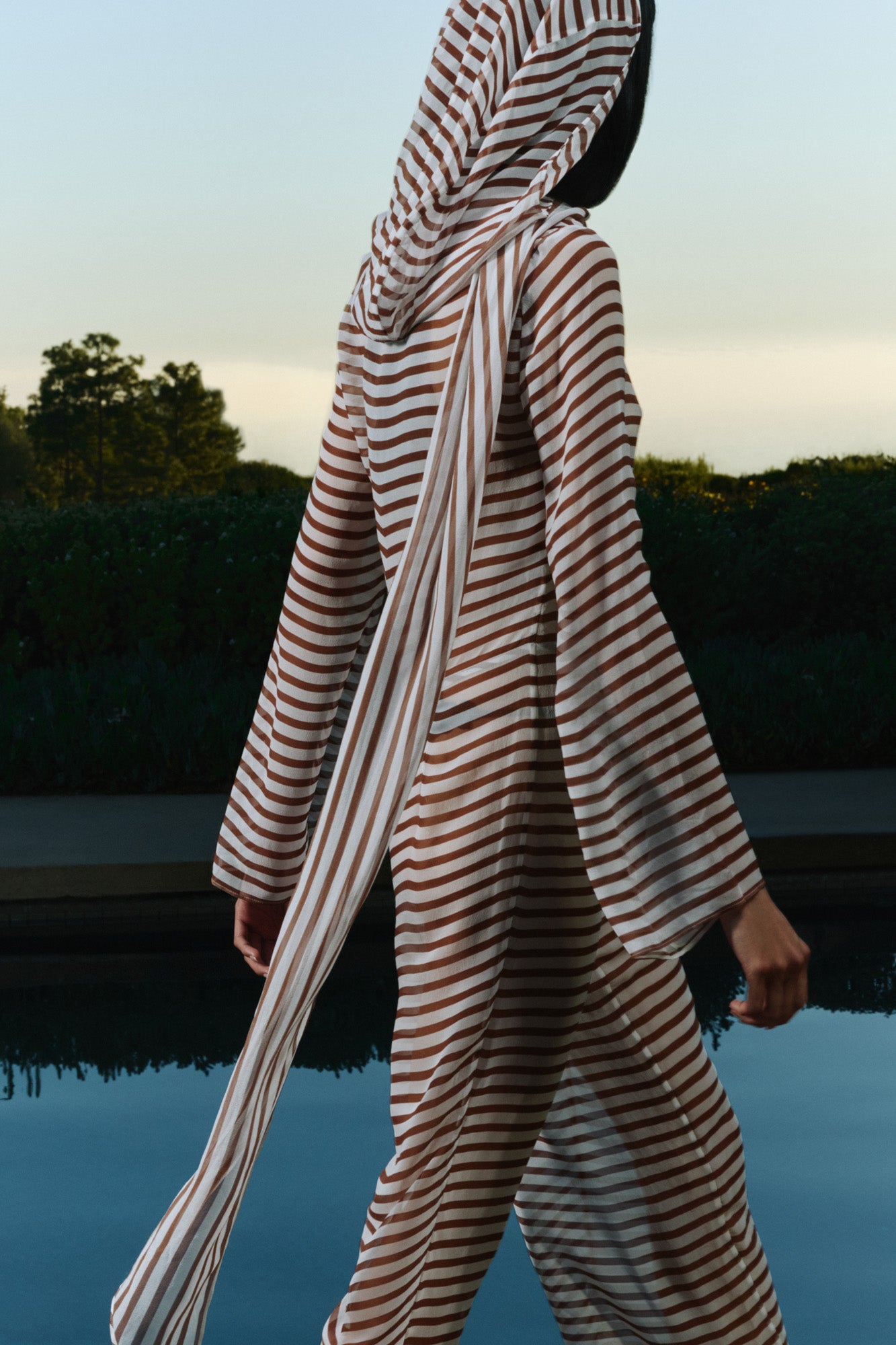 LAKELYN COVERUP JUMPSUIT - SMALL SADDLE STRIPE