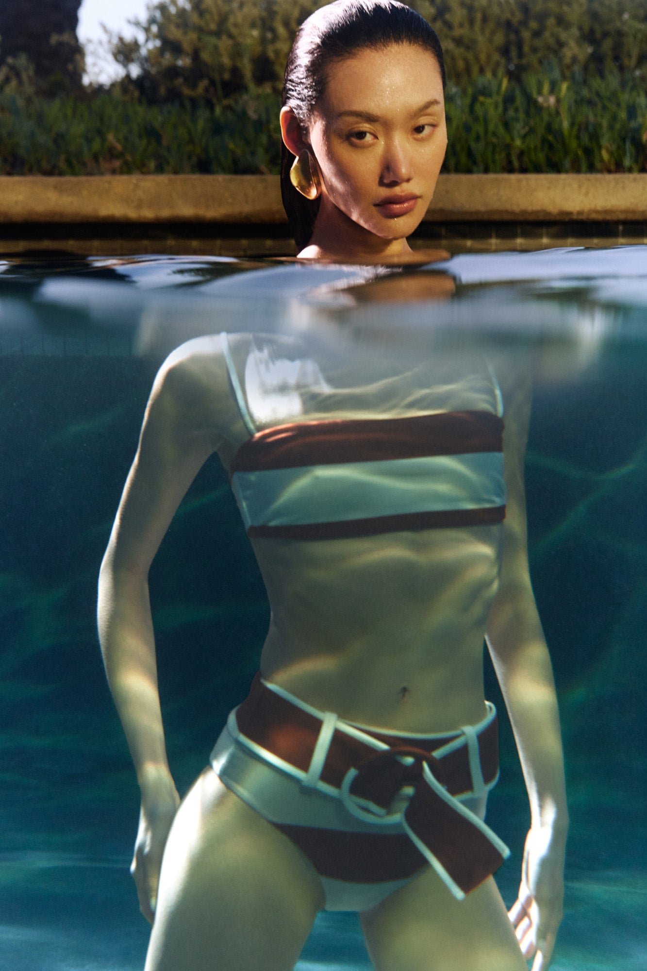 ESTRELLA BIKINI TOP - LARGE SADDLE STRIPE