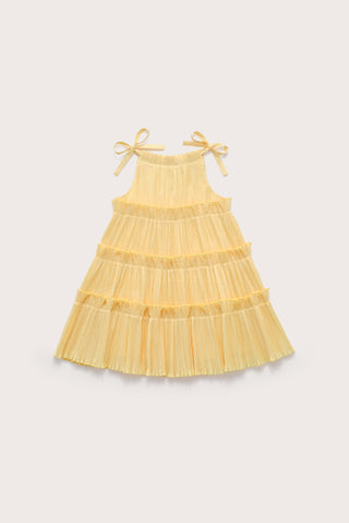 KIDS LEILAH DRESS - DAFFODIL