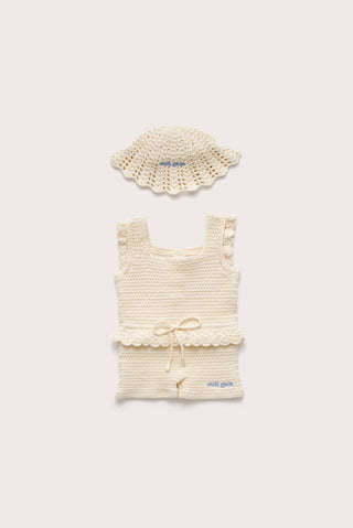 BABY CATALINA JUMPSUIT SET - OFF WHITE