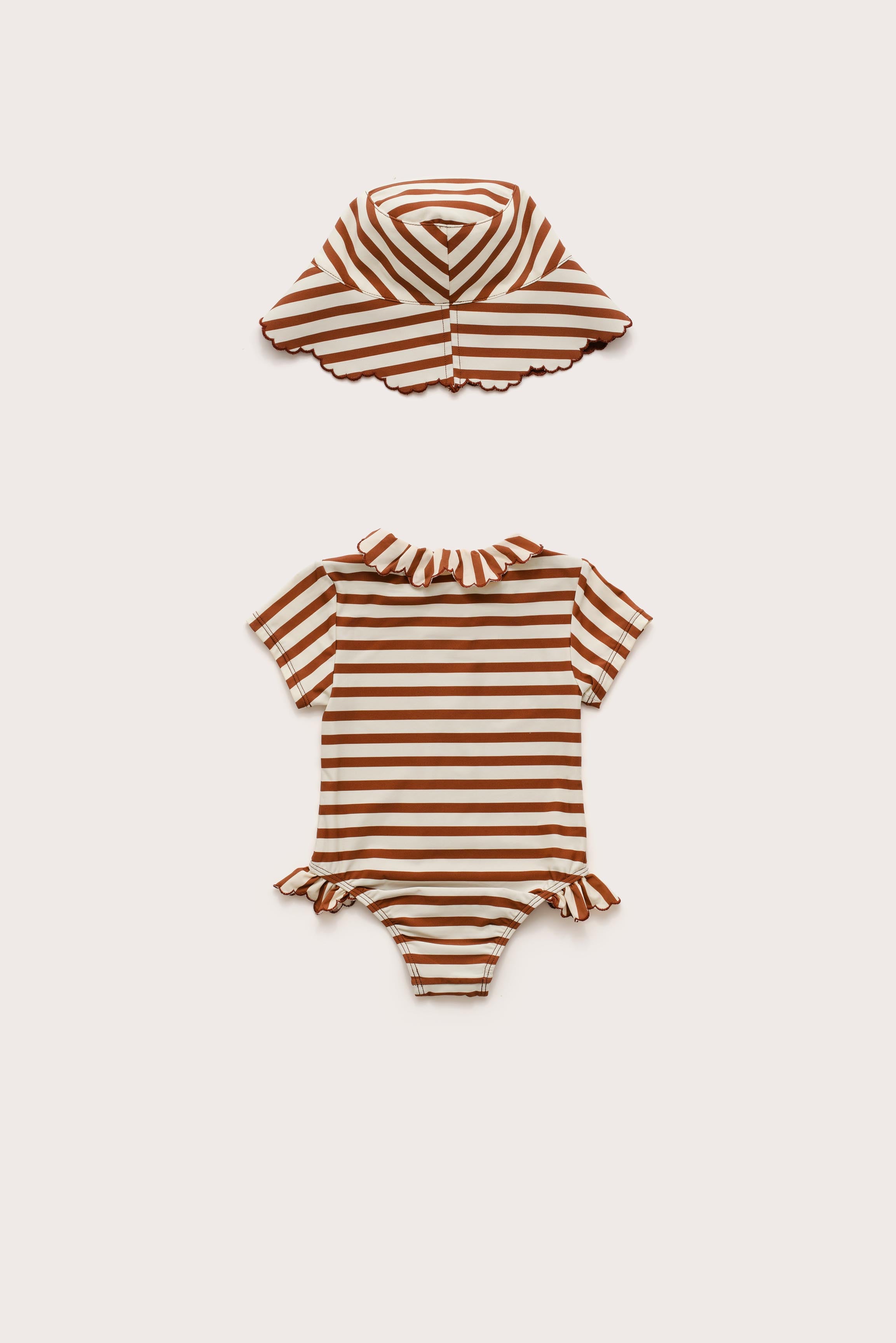 BABY ALANAH ONE PIECE - SMALL SADDLE STRIPE