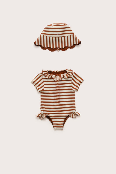BABY ALANAH ONE PIECE - SMALL SADDLE STRIPE – CULT GAIA