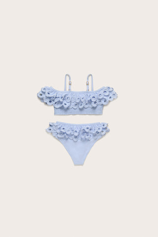 KIDS GITI BIKINI & HAT SET - COASTAL
