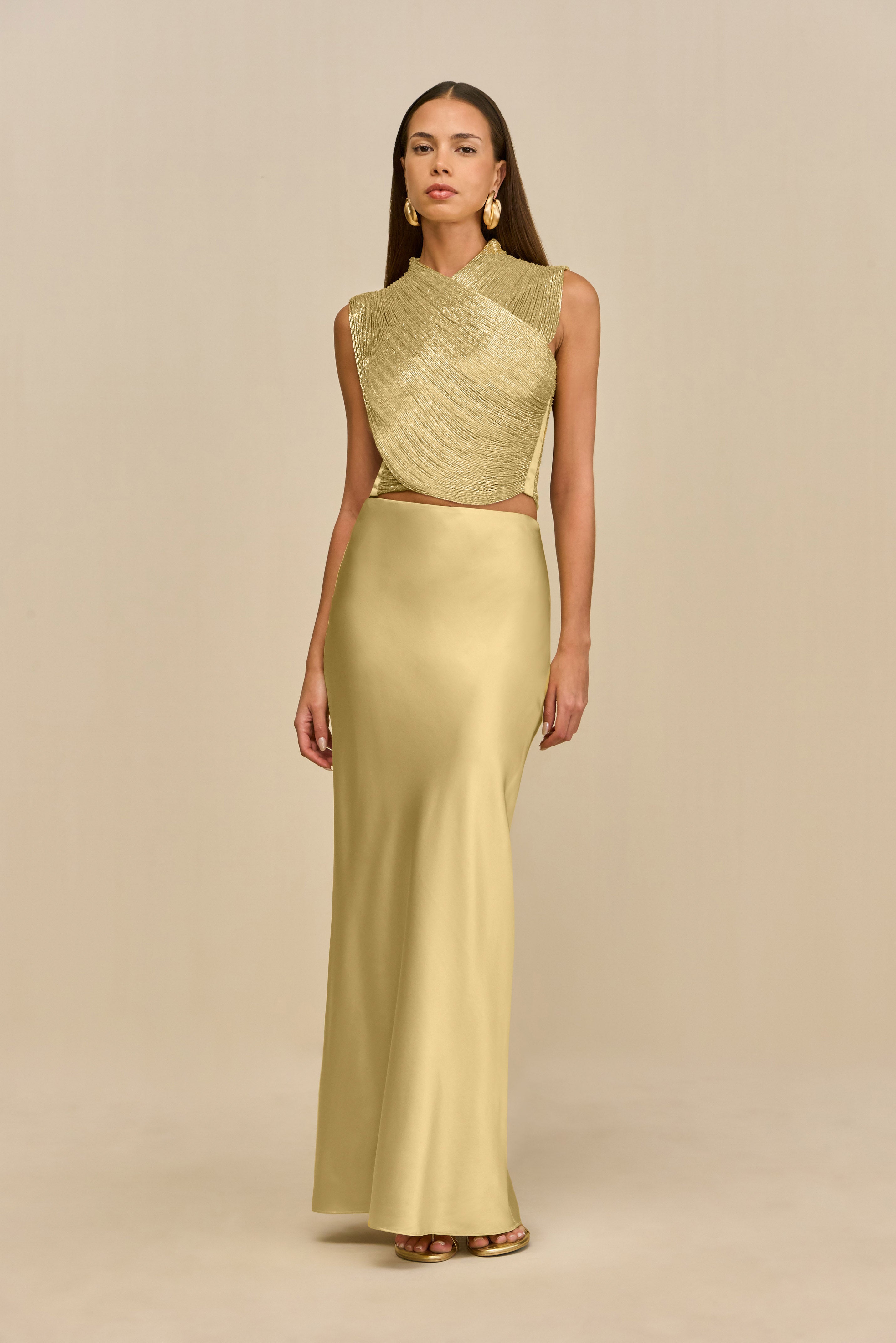 CHANTEL SKIRT - LIGHT GOLD CULT GAIA CHANTEL SKIRT - LIGHT GOLD CULT GAIA