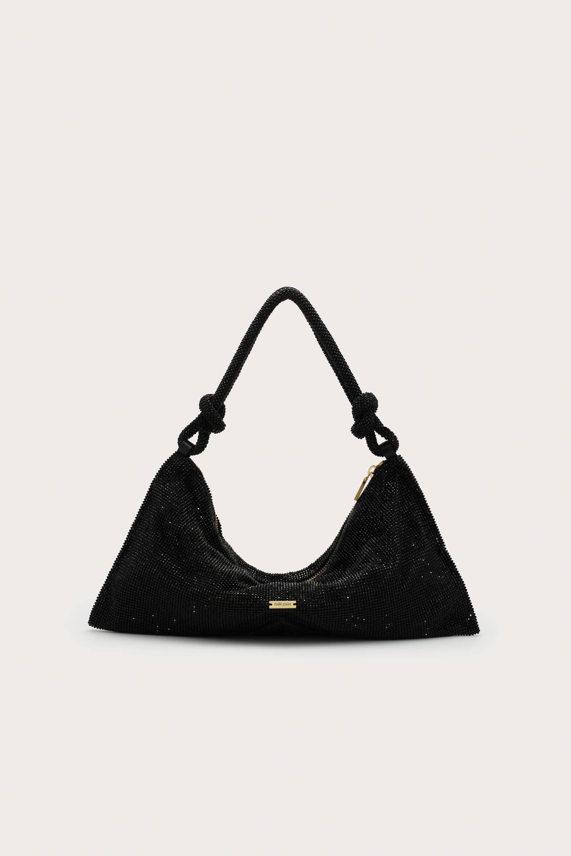 HERA MINI RHINESTONE SHOULDER BAG - BLACK