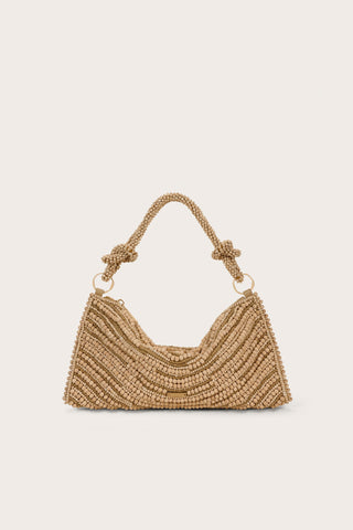 HERA NANO SHOULDER BAG - NATURAL WOOD BEAD MULTI