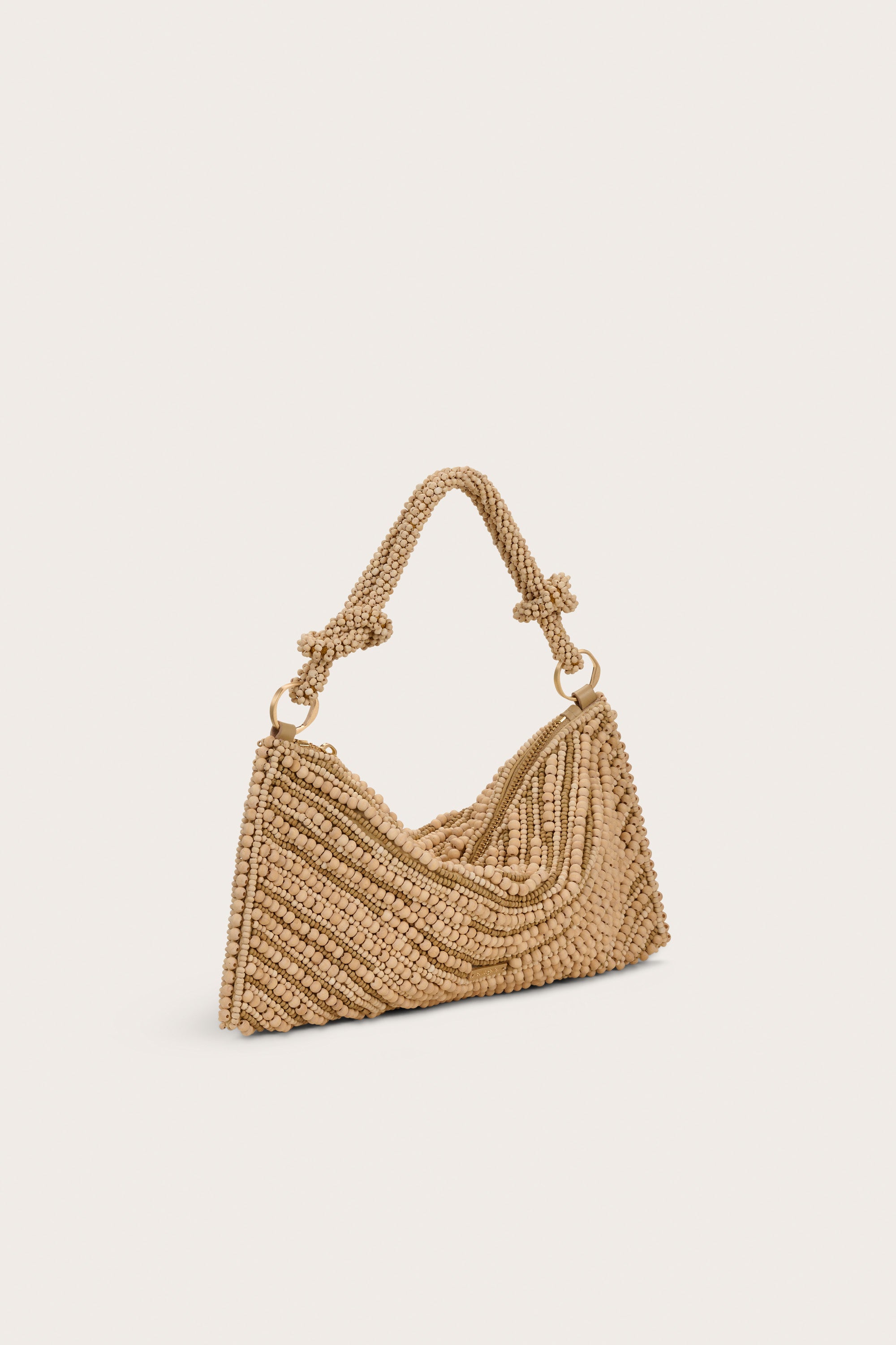 HERA NANO SHOULDER BAG - NATURAL WOOD BEAD MULTI