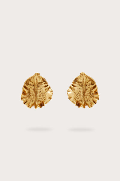 IRIS LEAF EARRING - ANTIQUE BRASS – CULT GAIA