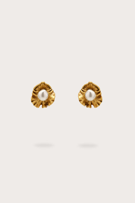 IRIS PERLA MINI EARRING - ANTIQUE BRASS