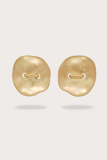 IZARA XL EARRING - BRUSHED BRASS | IZARA XL EARRING - BRUSHED BRASS | Secondary image