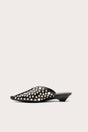 THE JASMIN STUDDED BABOUCHE MULE - BLACK