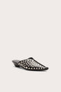 THE JASMIN STUDDED BABOUCHE MULE - BLACK