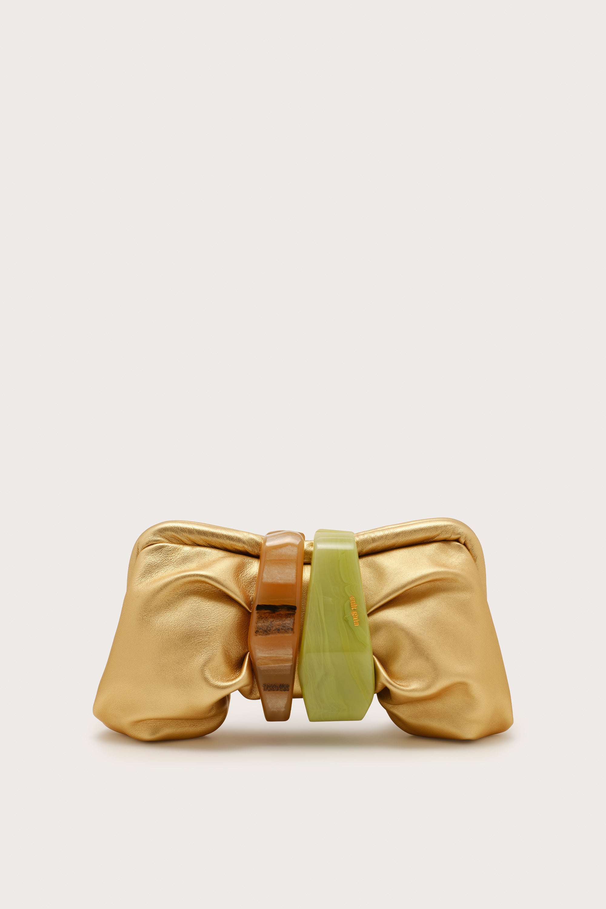 JULITA CONVERTIBLE CLUTCH - BRASS