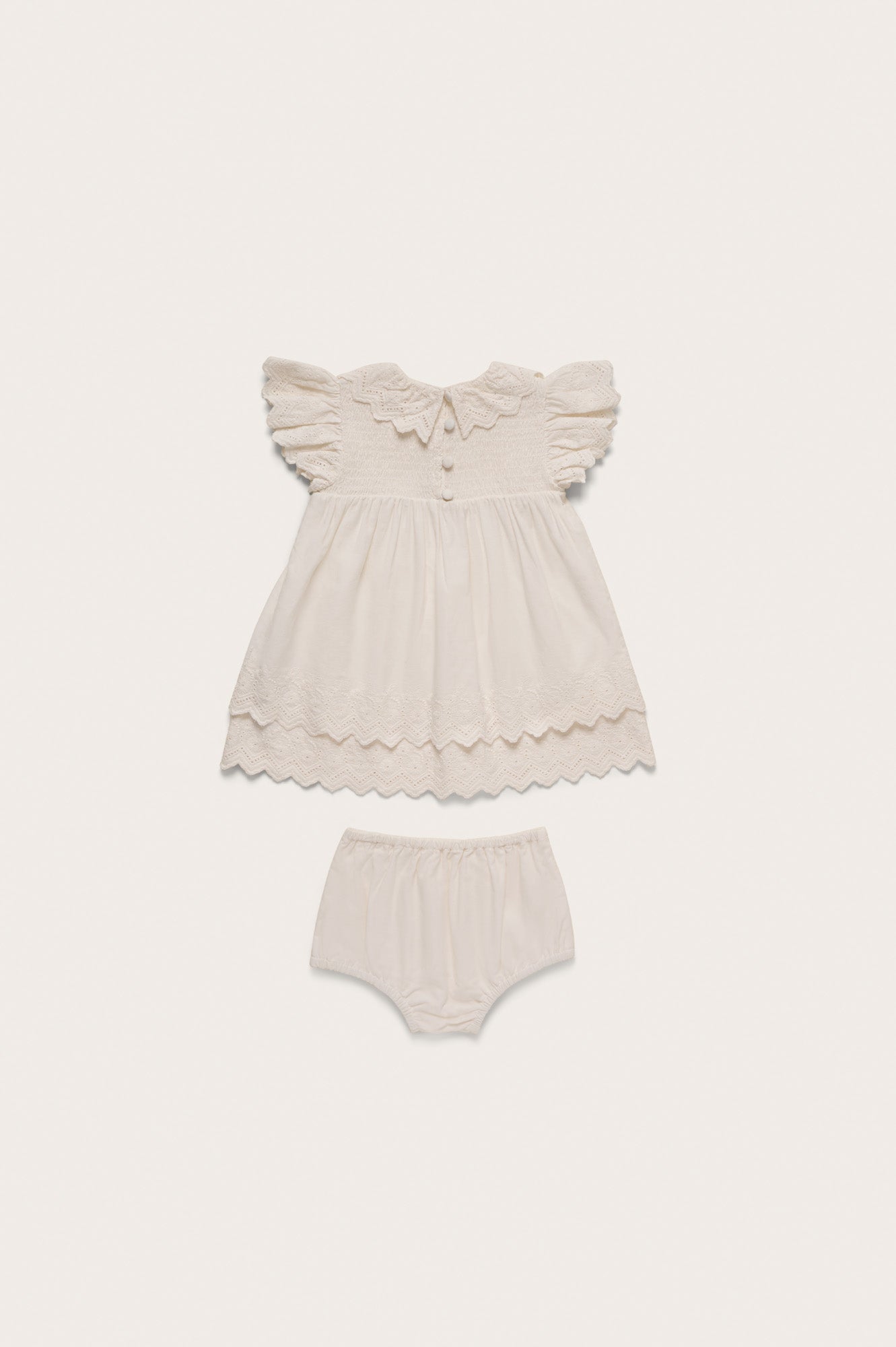 BABY JOSLYN DRESS & BLOOMER - OFF WHITE
