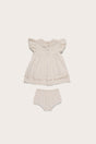 BABY JOSLYN DRESS & BLOOMER - OFF WHITE