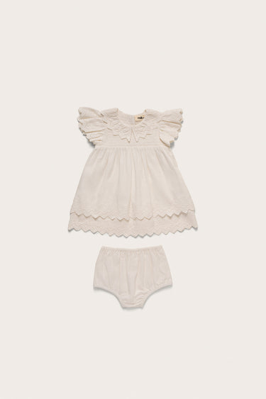 BABY JOSLYN DRESS & BLOOMER - OFF WHITE | BABY JOSLYN DRESS & BLOOMER - OFF WHITE