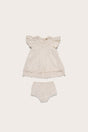 BABY JOSLYN DRESS & BLOOMER - OFF WHITE