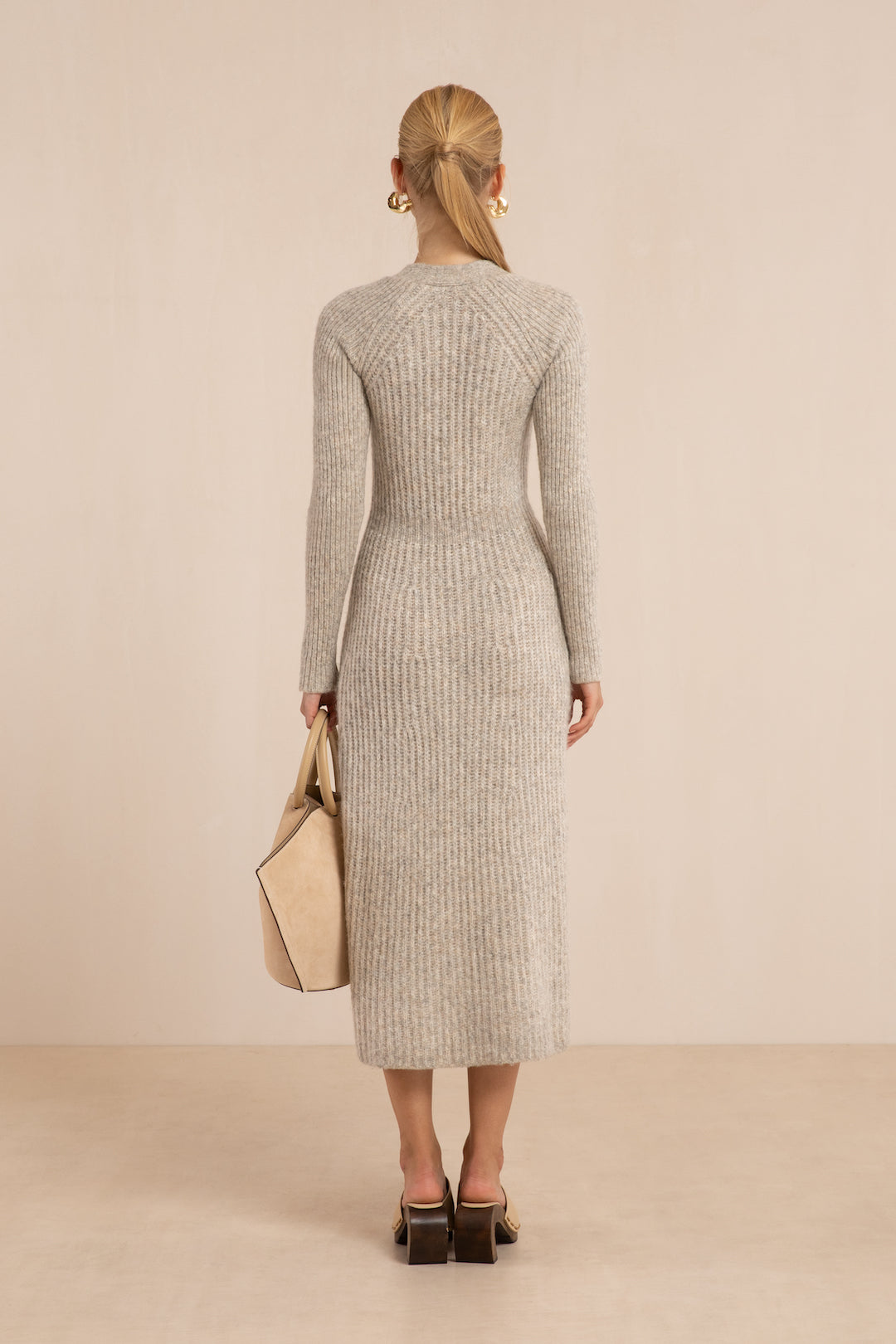 BESSIANA KNIT DRESS - FOG