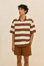 LEONARDO SHIRT - LARGE SADDLE STRIPE