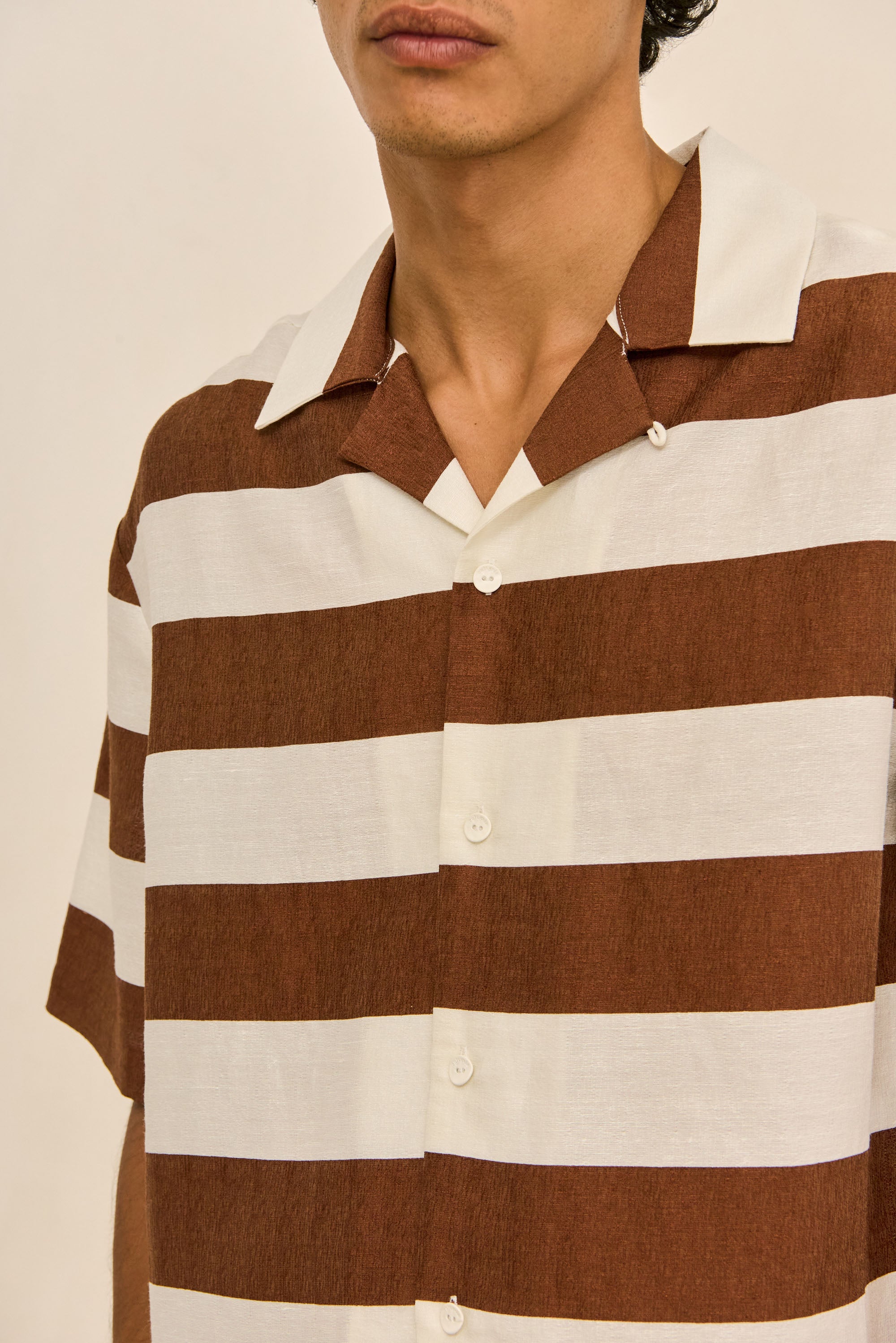 LEONARDO SHIRT - LARGE SADDLE STRIPE