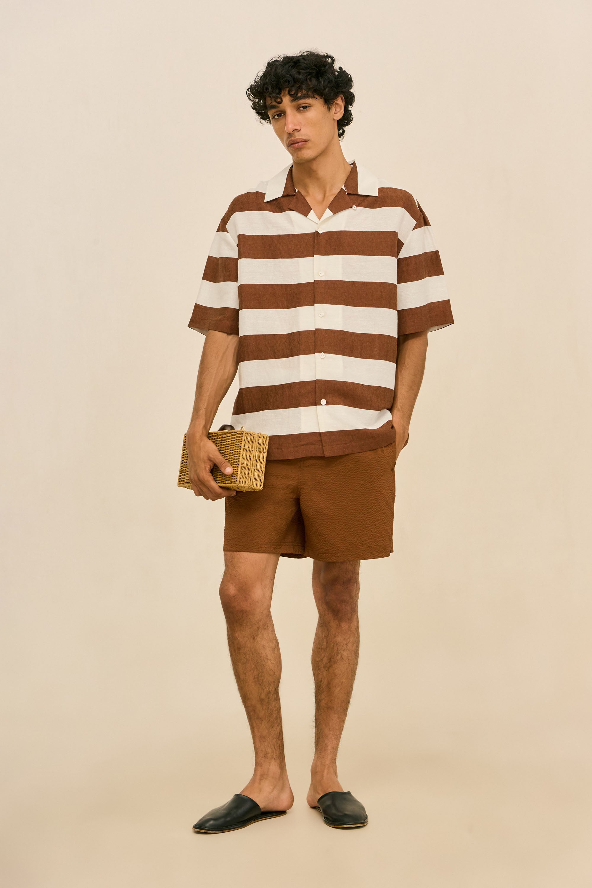 LEONARDO SHIRT - LARGE SADDLE STRIPE