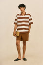 LEONARDO SHIRT - LARGE SADDLE STRIPE